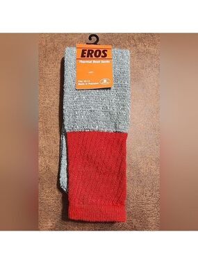 EROS Men's Thermal Boots Socks Fits Size 10-13 - New With Tags